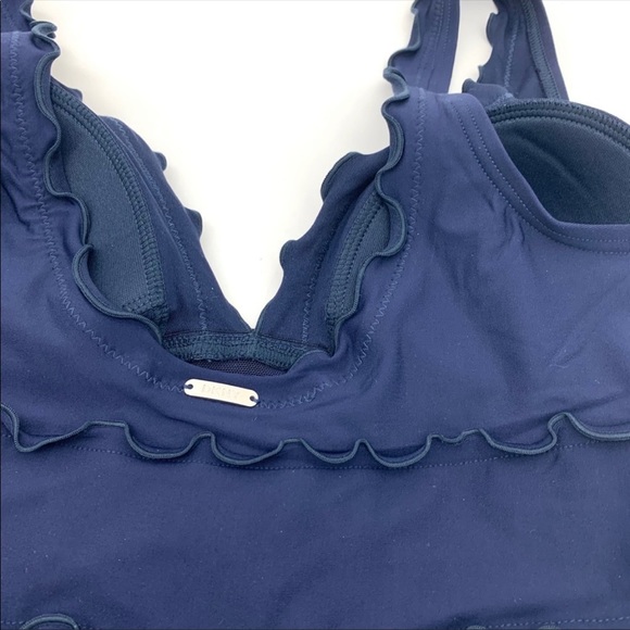 NWT DKNY Navy Blue One Piece Swimsuit Size 6 - Picture 5 of 8